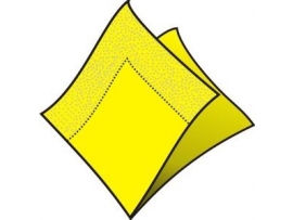 Ubrousky 3-vrstvé 33x33 cm žluté 250 ks