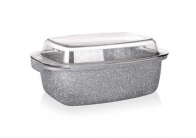 Pekáč s nepřilnavým povrchem GRANITE 32,5 x 21 x 11 cm, 5,7 l, se skleněnou poklicí Pekáč s nepřilnavým povrchem GRANITE 32,5 x 21 x 11 cm, 5,7 l, se skleněnou poklicí