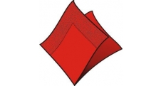 Ubrousky 3-vrstvé 33x33 cm červené 250 ks