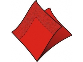 Ubrousky 3-vrstvé 33x33 cm červené 250 ks