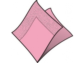 Ubrousky 3-vrstvé 33x33 cm růžové 250 ks