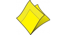 Ubrousky 3-vrstvé 33x33 cm žluté 250 ks