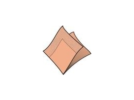 Ubrousky 3-vrstvé 40x40 cm, apricot 250ks