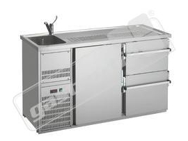 Chladící stůl výčepní s agr. a dřezem RBPD-104L (2 sekce/délka 1550mm) gastro zařízení