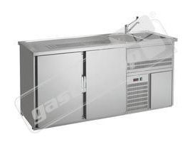 Chladící stůl výčepní s agr. a dřezem RBPD-212L (2 sekce/délka 1950mm) gastro zařízení