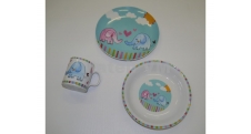 Dětská jídelní sada porcelán 3 díly - SLON