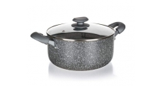 Hrnec hliníkový se skl. poklicí 24 cm GRANITE PR