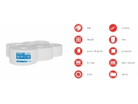 Toaletní papír JUMBO 19 cm 2vrstvý