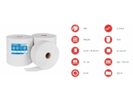 Toaletní papír JUMBO 28 cm, 2vrstvý Toaletní papír JUMBO 28 cm, 2vrstvý