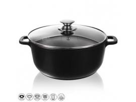 Hrnec GRANDE pr. 28 cm skleněná poklice 7 l