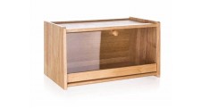 Chlebník dřevěný BRILLANTE 38 x 22 x 20 cm, s plastovým víkem