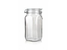 Dóza skleněná hermetická 1,5 l, skleněné víčko