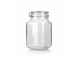 Dóza skleněná hermetická 2 l, skleněné víčko