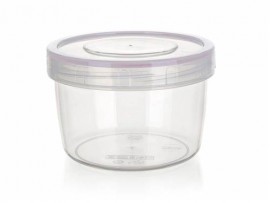 Dóza plastová hermetická kulatá LARA 500 ml, průměr 11,2 cm, růžová Dóza plastová hermetická kulatá LARA 500 ml, průměr 11,2 cm, růžová