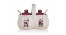 Sada keramických dóz se lžičkami HOME Coll. 210 ml, 2 ks