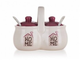 Sada keramických dóz se lžičkami HOME Coll. 210 ml, 2 ks