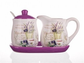 Sada mléčenka s cukřenkou LAVENDER, 4 díly Sada mléčenka s cukřenkou LAVENDER, 4 díly