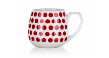 Hrnek keramický baňák DOTS, 340 ml