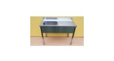 Nerezový stůl se dřezem vpravo 1000x700x900mm gastro bazar