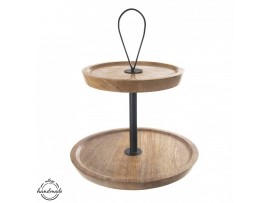 Stojan dřevo/kov MANGO 2 patra