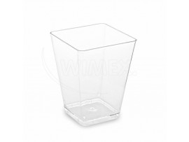 Fingerfood kelímek (PS) hranatý čirý 58 x 58 x 76 mm 160ml [20 ks]