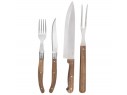 Steak set nůž+vidlička+vidlice nerez/dřevo