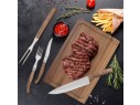Steak set nůž+vidlička+vidlice nerez/dřevo