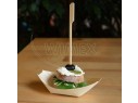 Fingerfood bodec (bambusový FSC 100%) na hamburgery 18cm [250 ks]