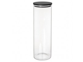 Dóza borosil. sklo/bambus 1,3 l kulatá