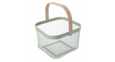 Košík kov/bambus GREENISH 27x24,5x16,5 cm