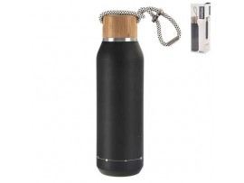 Termoláhev nerez/bambus 0,6 l černá