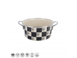Kastrol smalt ŠACHOVNICE Lem 5 l