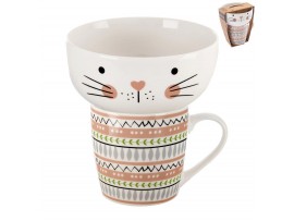 Hrnek+miska porc. kočka 0,35 l set