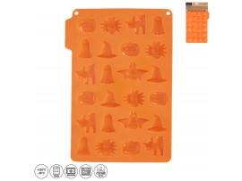 Forma silikon čokoláda Halloween 24 oranžová Forma silikon čokoláda Halloween 24 oranžová