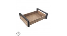Tác dřevo/kov MANGO 31x22 cm malý