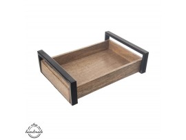 Tác dřevo/kov MANGO 35,5x27 cm velký