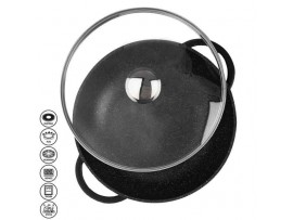 Pánev WOK GRANDE pr. 32 cm skleněná poklice