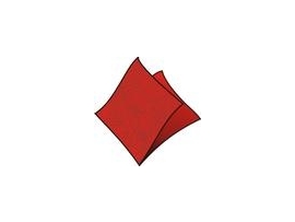 Ubrousky 1-vrstvé, 33x33 cm červené 100 ks